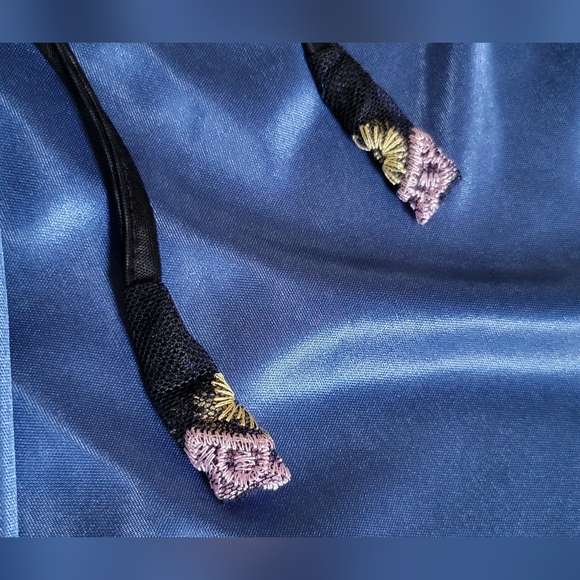 Blue Vintage Inspired Nightie with Embroidered Sleeves Sz 2X/3X PLUS - Picture 7 of 14